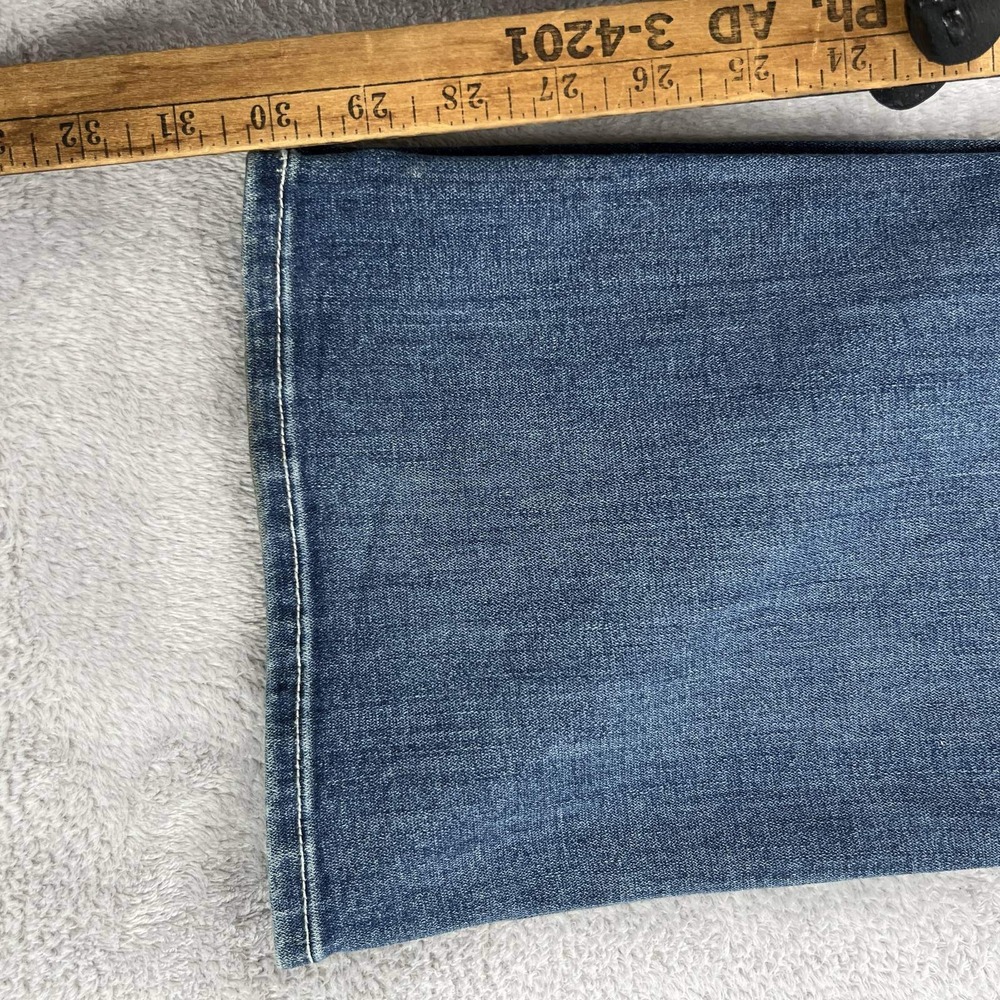 American Eagle Kick Boot Jeans Womens 12 Super Stretch Blue Flare Denim Bootcut - Picture 10 of 11